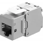 Goobay Keystone-module RJ45 CAT 6A, STP, slank, lichtgrijs (77946)