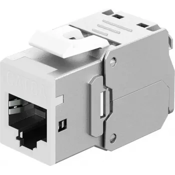 Goobay Keystone-module RJ45 CAT 6A, STP, slank, wit (77949)