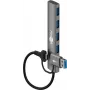 Goobay 2in1 slanke 4-poorts USB-hub, 5 Gbit/s (79149)