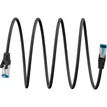 Goobay Ultra-Flexibele CAT 6A Patchkabel S/FTP (PiMF), zwart (79413)