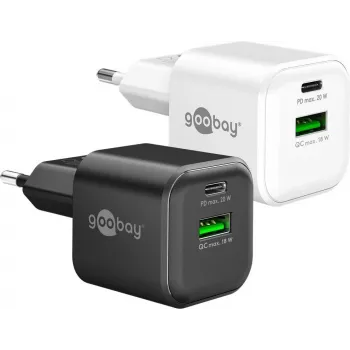 Goobay 20 W USB-C PD GaN Dual-Fast Charger Nano wit (79621)