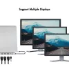 USB3.2 dockingstation USB-C, 12 poorten, PD