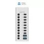 Hub USB3.2 Gen1 10 poorten USB-A/C, aan-/uitknop