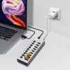 Hub USB3.2 Gen1 10 poorten USB-A/C, aan-/uitknop