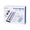 Hub USB3.2 Gen1 10 poorten USB-A/C, aan-/uitknop
