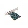 Netwerkkaart PCI Express x1 -> 2x USB-C 3.2 Gen 2x1 LED Low Profile