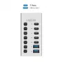Hub USB 3.2 Gen1 7 poorten USB-A/C, aan-/uitschakelaar