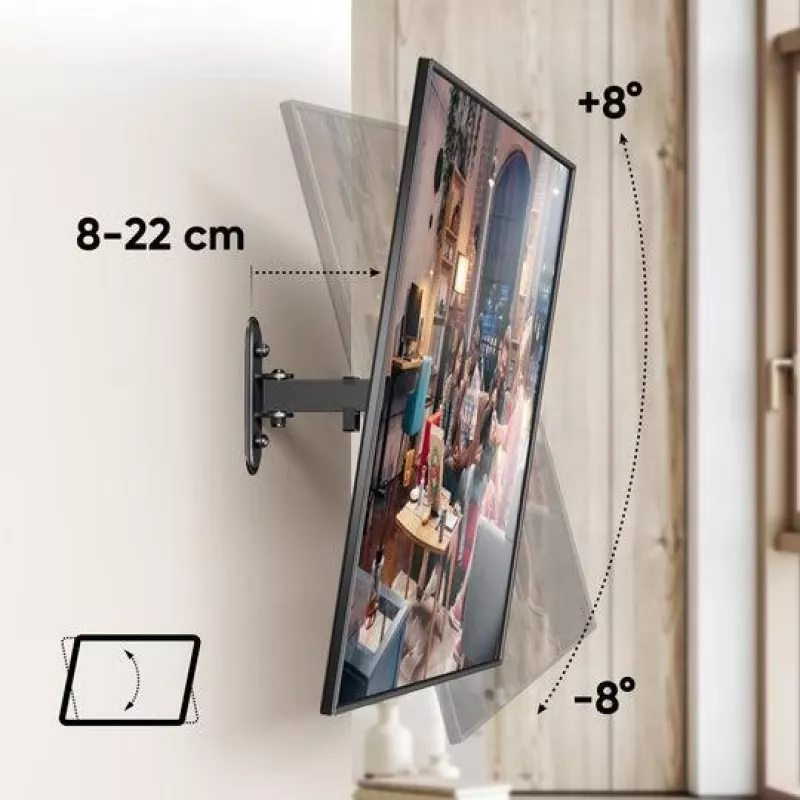 TV-toebehoren wandbeugel /10-35/SCHWARZ R2-B Onkron
