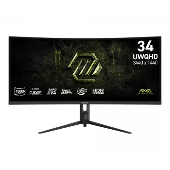 Monitor 34 inch MAG 342CQRF E20 UWQHD/Curved/200Hz/zwart