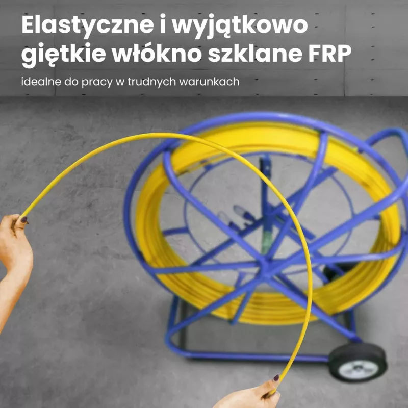 Extralink kabeltrekkous Pilot 10 mm 150 m glasvezel FRP, d. 10 mm, l. 150 m, geel
