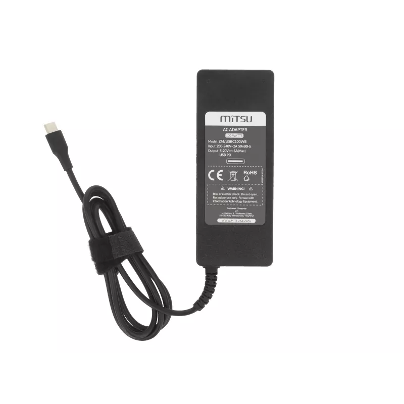 Laptopvoeding-adapter 100W USB Type-C USB-C 5V-9V-12V-15V/3A, 20V/5A PD
