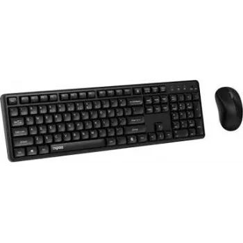 Rapoo 8150M Silent Multi-Mode toetsenbord-muisset QWERTZ DE draadloos zwart