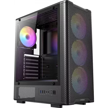 ANTEC VX-310 ARGB ATX, Micro-ATX, ITX mid tower gaming pc-behuizing, zwart (0-761345-10232-2)