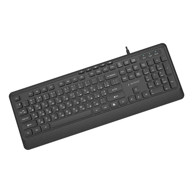 Toetsenbord Multimedia USB CYRILL/SCHWARZ KB-MCH-05-CYRL Gembird