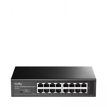 Cudy FS1016 netwerkswitch Fast Ethernet (10/100) zwart