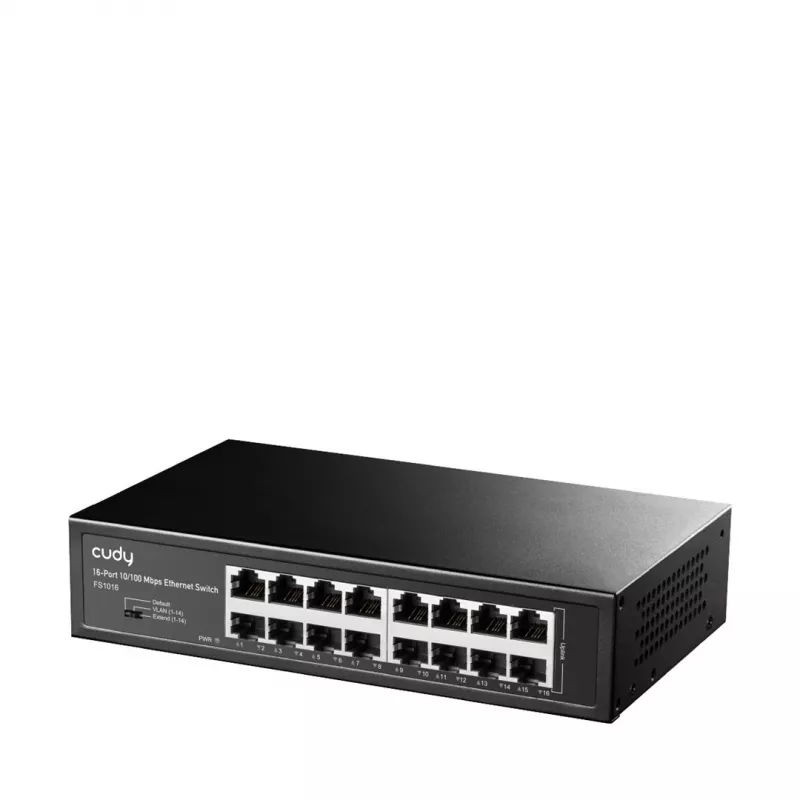 Cudy FS1016 netwerkswitch Fast Ethernet (10/100) zwart