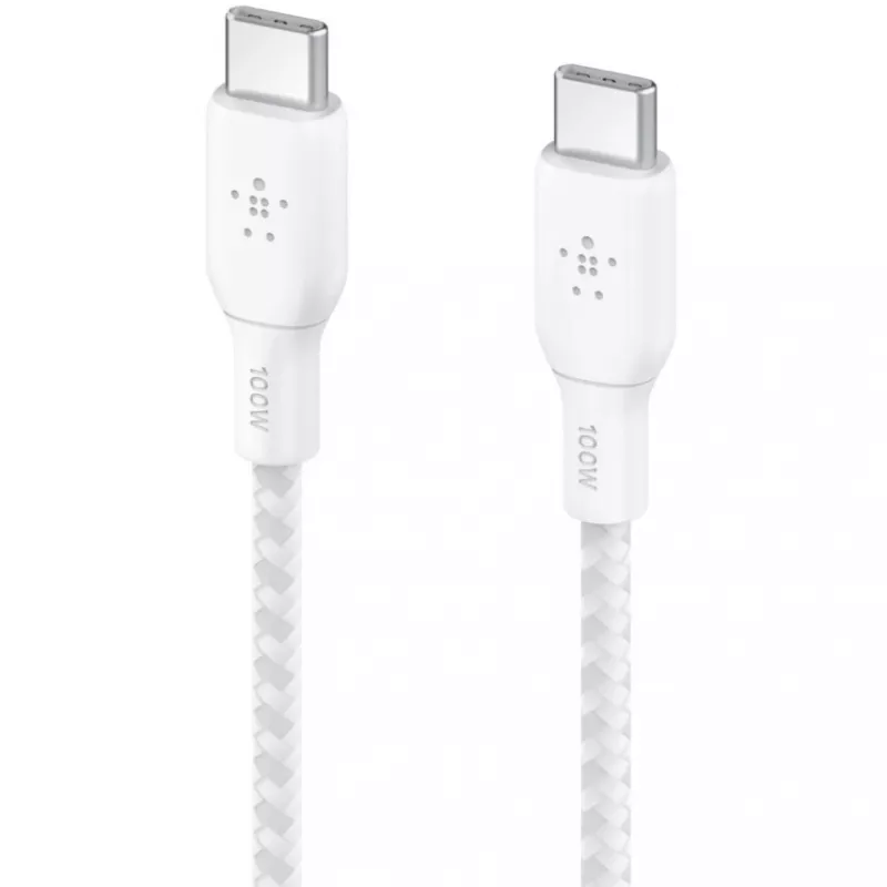 Kabel USB-C naar USB-C 100 W 3 m wit