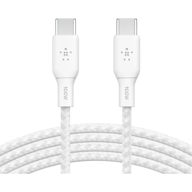 Kabel USB-C naar USB-C 100 W 3 m wit