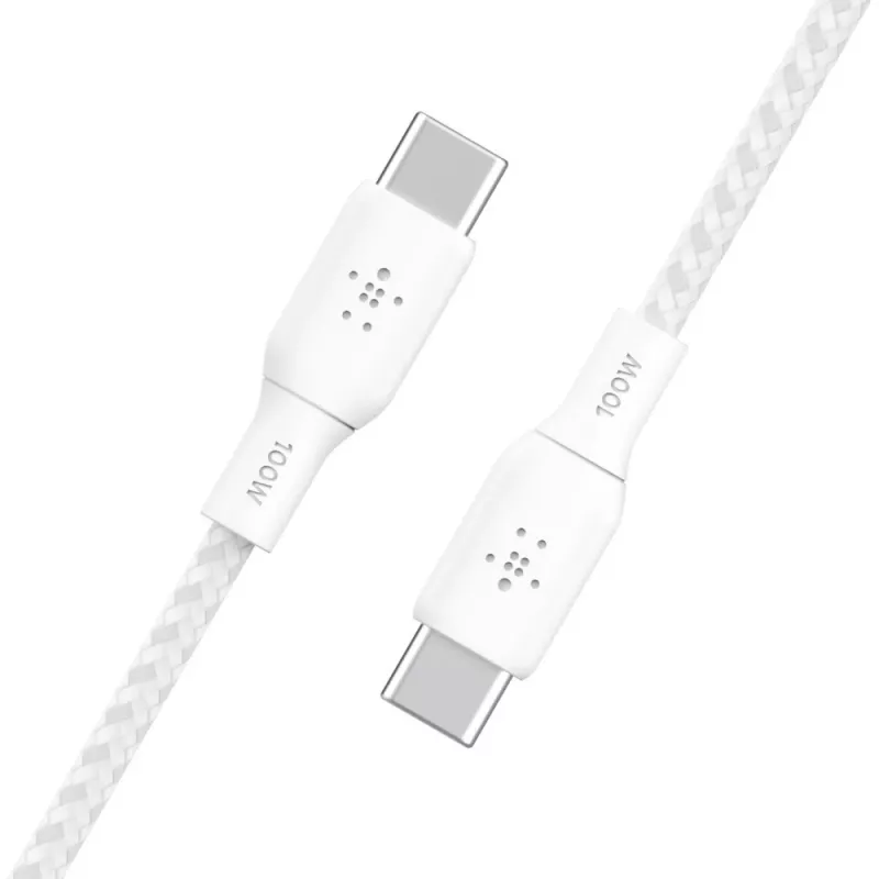 Kabel USB-C naar USB-C 100 W 3 m wit