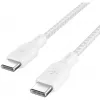 Kabel USB-C naar USB-C 100 W 3 m wit