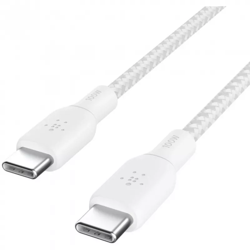 Kabel USB-C naar USB-C 100 W 3 m wit