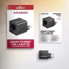 AXAGON ADE-MINIC USB-C 3.2 Gen 1 Gigabit Ethernet-miniadapter, zwart