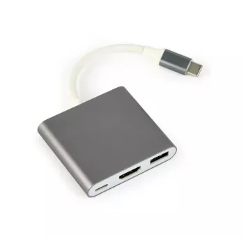 Gembird A-CM-HDMIF-02-SG USB-grafische adapter 3840 x 2160 pixel grijs