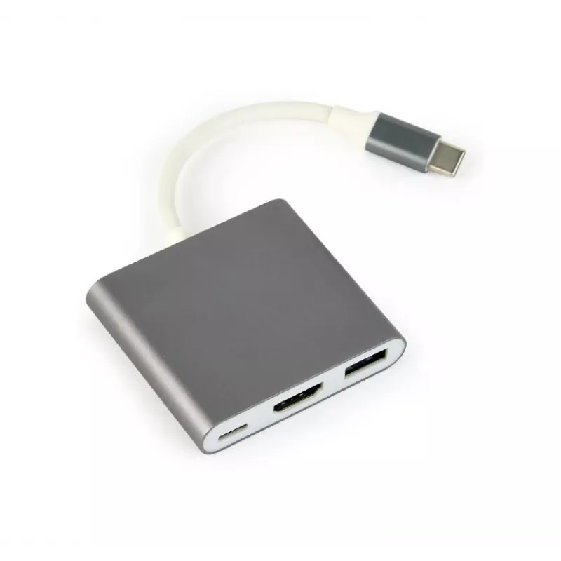 Gembird A-CM-HDMIF-02-SG USB-grafische adapter 3840 x 2160 pixel grijs