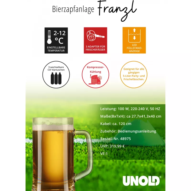 Unold Franzl 5 L tapinstallatie