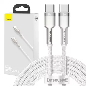 Kabel USB-C naar USB-C Baseus Cafule, 100W, 2m (wit)