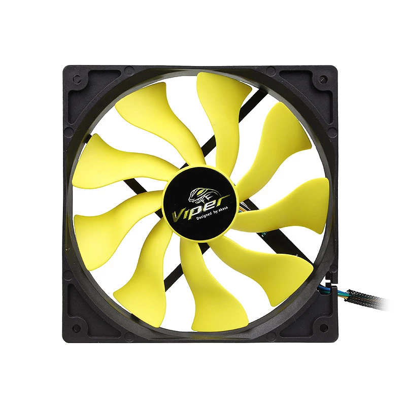 Akasa Viper PWM-ventilator, geel - 140 mm