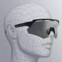Rockbros 189114 gepolariseerde fietsbril met UV-bescherming en sterkte-inzet, grijs