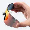 Rockbros 189114 gepolariseerde fietsbril met UV-bescherming en sterkte-inzet, grijs