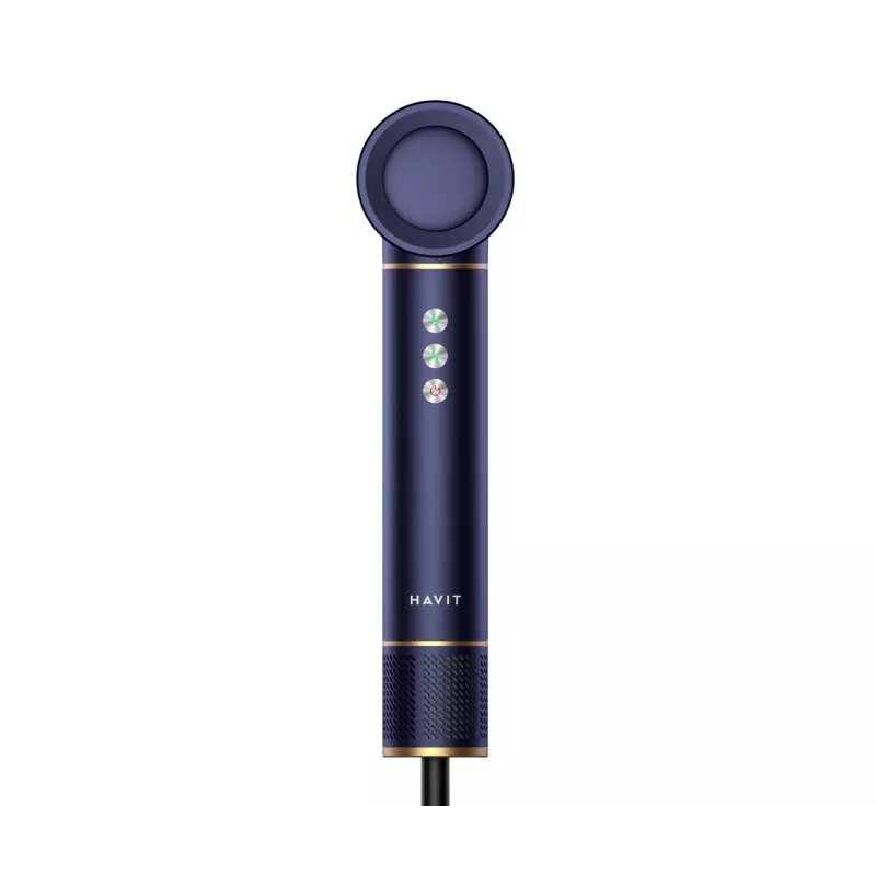 Havit HD634-EU multistyler heteluchtborstel, 1300 W, 4 opzetstukken, blauw