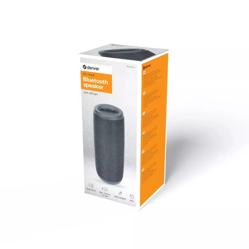 BT-luidspreker Denver BTV-150GR 1200 mAh grijs