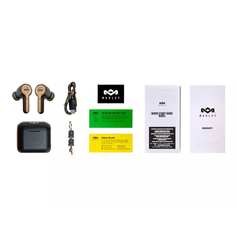 Marley Rebel True earbuds ingebouwde microfoon, in-ear, draadloos, Signature zwart