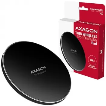 AXAGON WDC-P10T dun draadloos snellaadpad, Qi 5/7,5/10 W, Micro-USB