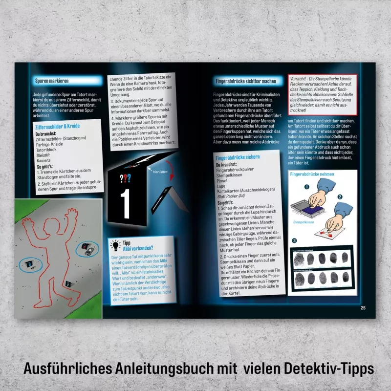 De drie ??? Detective Carry Case, detectivesets complete uitrusting voor jonge detectives