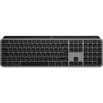 Logitech Master Series MX Keys S voor Mac - toetsenbord - volledig formaat - verlicht - draadloos - Bluetooth LE - AZERTY - Frans - Space-Grijs (920-011625)