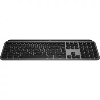 Logitech Master Series MX Keys S voor Mac - toetsenbord - volledig formaat - verlicht - draadloos - Bluetooth LE - AZERTY - Frans - Space-Grijs (920-011625)