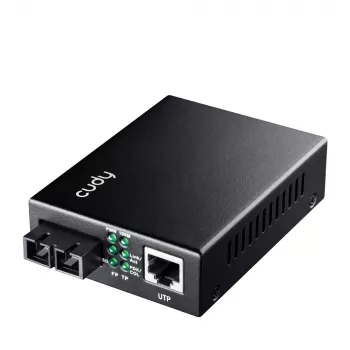 Cudy MC100SA-20 netwerk-mediaconverter 100 Mbit/s 1310 nm singlemode zwart