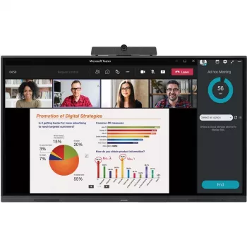 Sharp PN-L652B interactief whiteboard 165,1 cm (65) 3840 x 2160 Pixel touchscreen zwart (PNL652B)