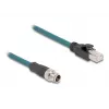 DeLOCK 60077 kabeladapter M12 RJ-45 zwart - turquoise (60077)