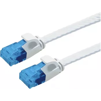 VALUE patchkabel Cat.6A (klasse EA) UTP, extra plat, wit, 0,5 m (21.99.2060)