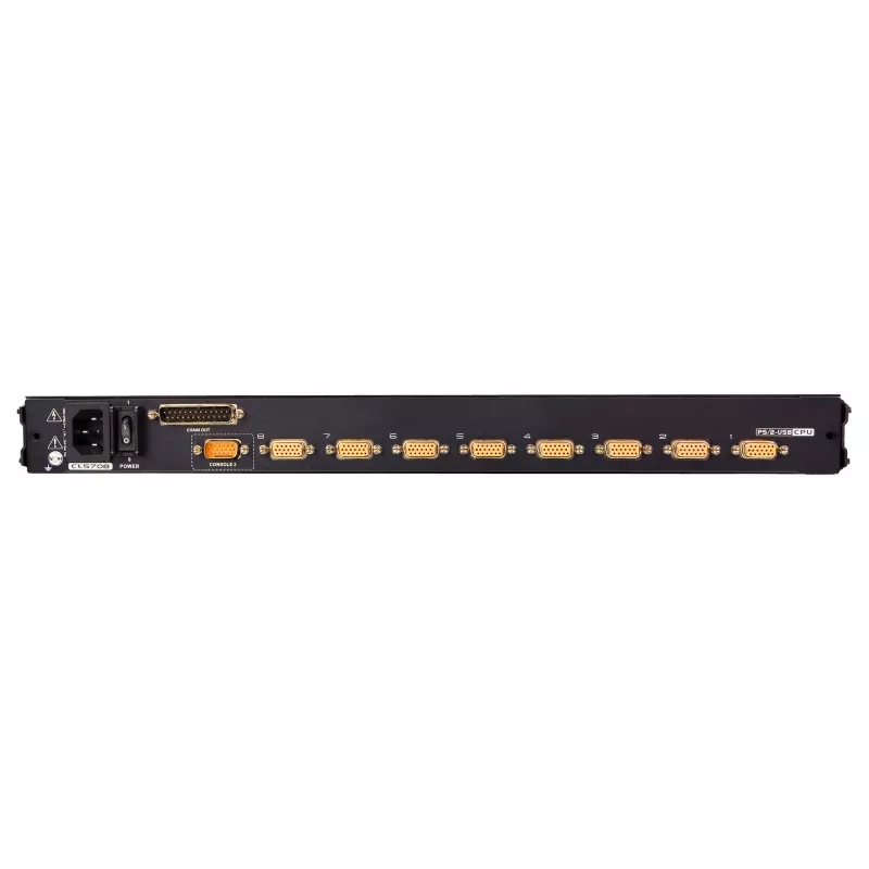 ATEN CL5708MW 43cm brede LCD KVM-switch, USB-PS/2, VGA, 8 poorten, UK-layout
