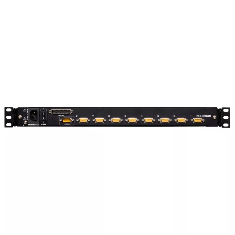 ATEN CL5708MW 43cm brede LCD KVM-switch, USB-PS/2, VGA, 8 poorten, UK-layout