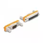 Delock - seriële adapter - DB-9 (M) met moeren naar DB-25 (V) schroefbaar - zilver/oranje (66982)