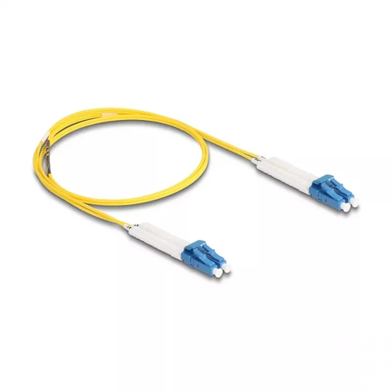 Delock glasvezelkabel LC-duplex naar LC-duplex singlemode OS2 hoekbaar 1 m