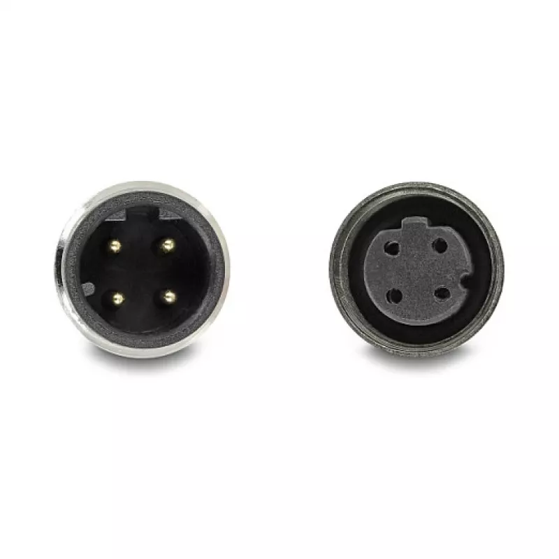Delock M12-kabel D-gecodeerd 4-pins stekker naar bus PVC 1 m