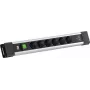 BACHMANN CONNECTUS 6xCEE7/3 1x schakelaar, 1xUSB C/C 45W L=2,0m CEE7/7 grijs (BM0022770)
